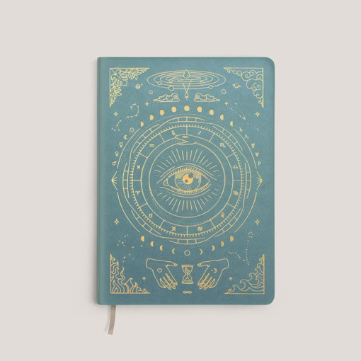 Notizbuch Notiz Note Tagebuch Journal Mini A6 veganes Leder Teal Magic of I. NoYoga Salzburg